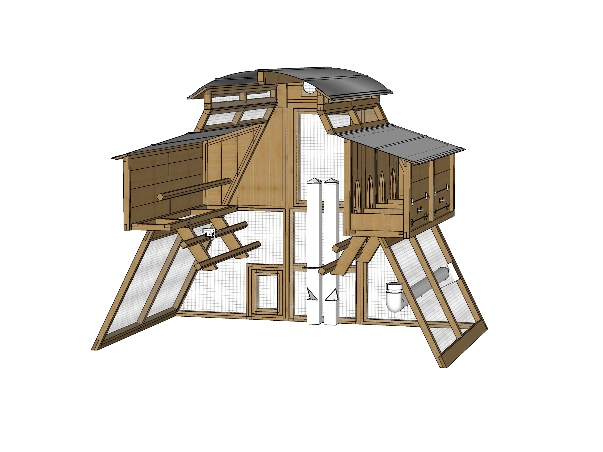 Round Top Loft Chicken Coop