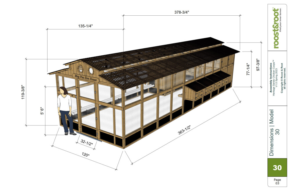 Large Chicken Coop Heritage Chicken Coop Model 30