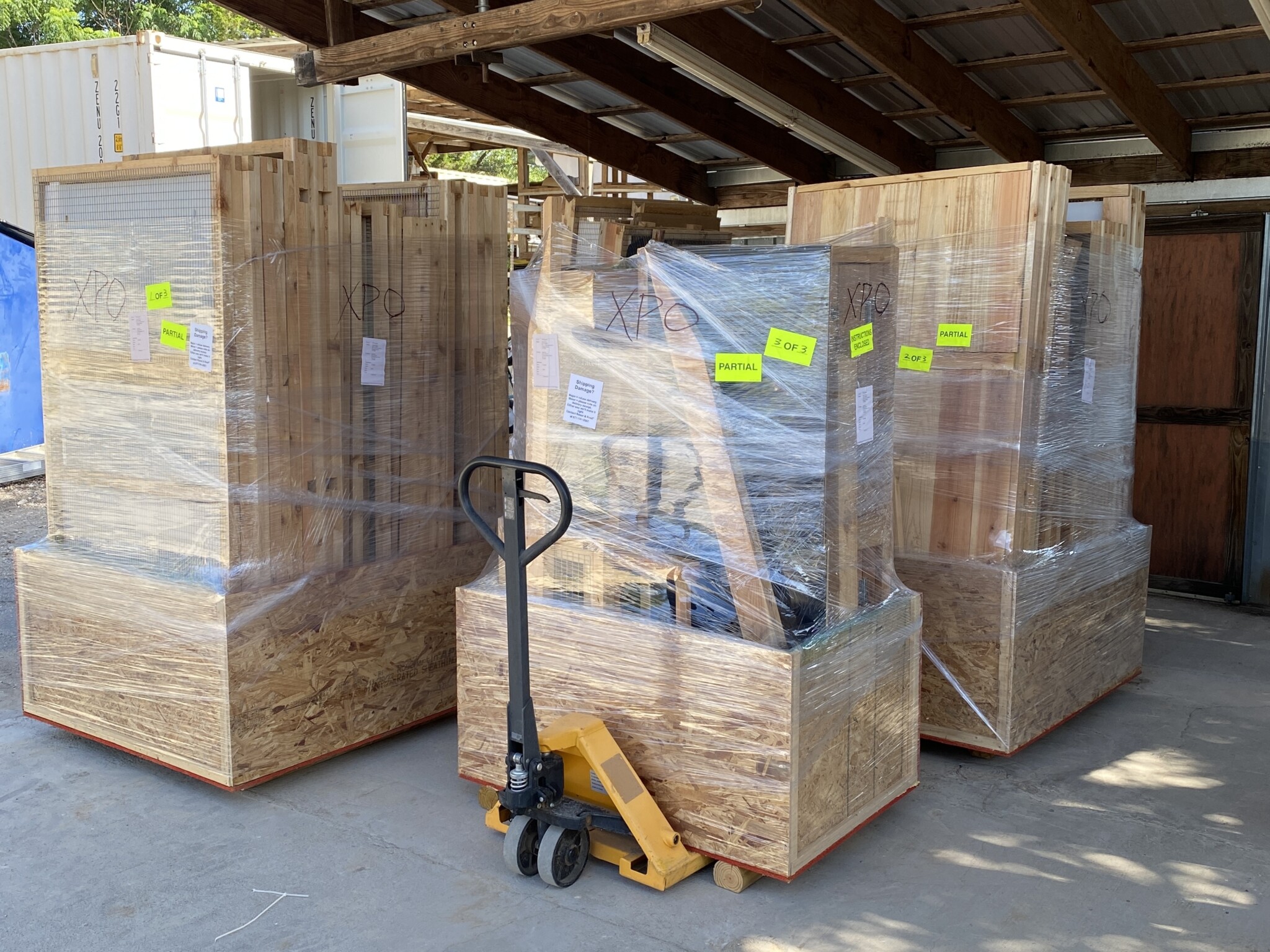 Heritage Chicken Coop Model 12 Packaged Crates for Shipping