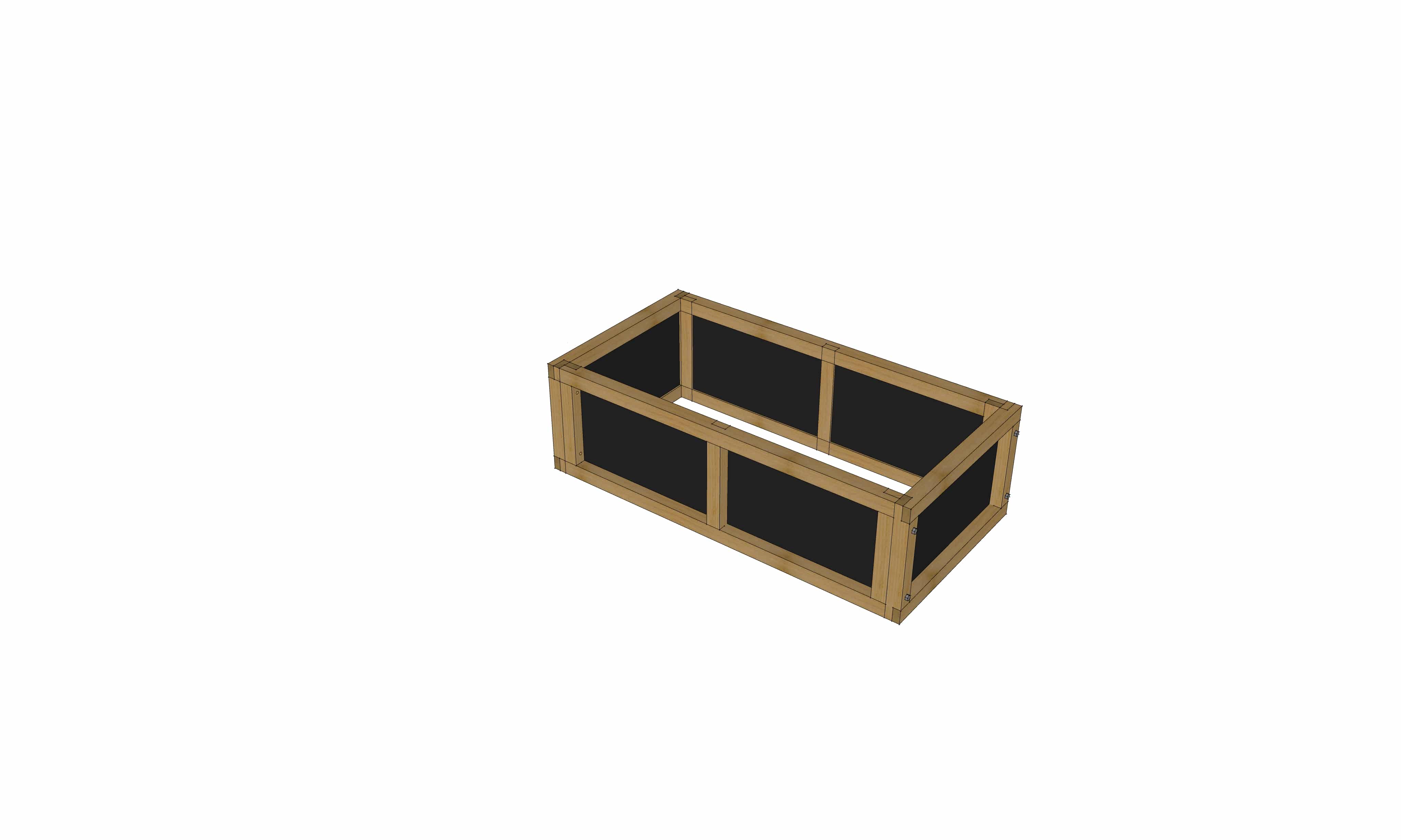 24" Wide Modular Raised Garden Bed | 1 Module. Four panel set measures 23½" wide by 47" long. Complete with all needed hardware. Cedar, food safe, built by Roost & Root.