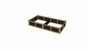 Cedar, Food Safe, 47" Wide Modular Raised Garden Bed | 2 Modules. Six panel kit measures 47" wide by 90½" long. Complete with all needed hardware and 1 support divider. Built by Roost & Root.