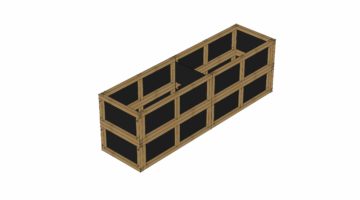 Cedar, Food Safe, 24" Wide Stacked Modular Raised Garden Bed | 2 Module , Complete 10 panel kit with all needed hardware, by Roost and Root
