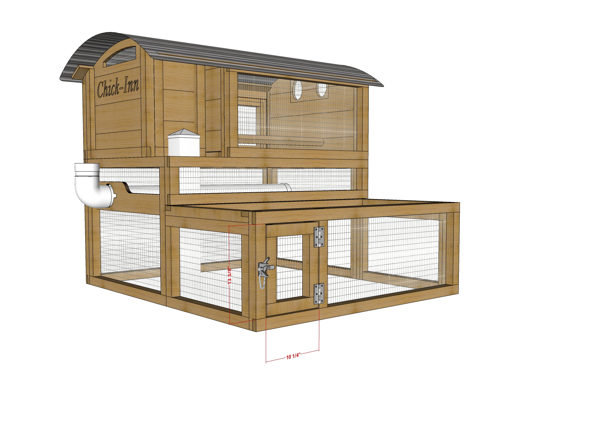 Roost-Root-Round-Top-Starter-XL-Chicken-Coop-Specs-Back