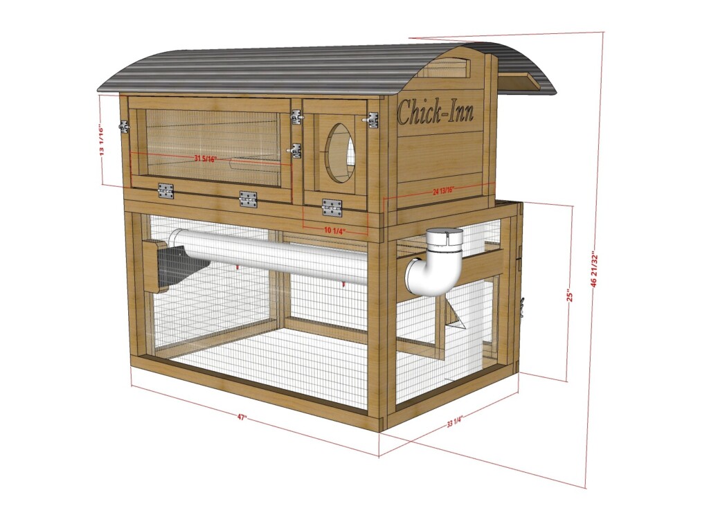 Round-Top Starter Chicken Coop Specs