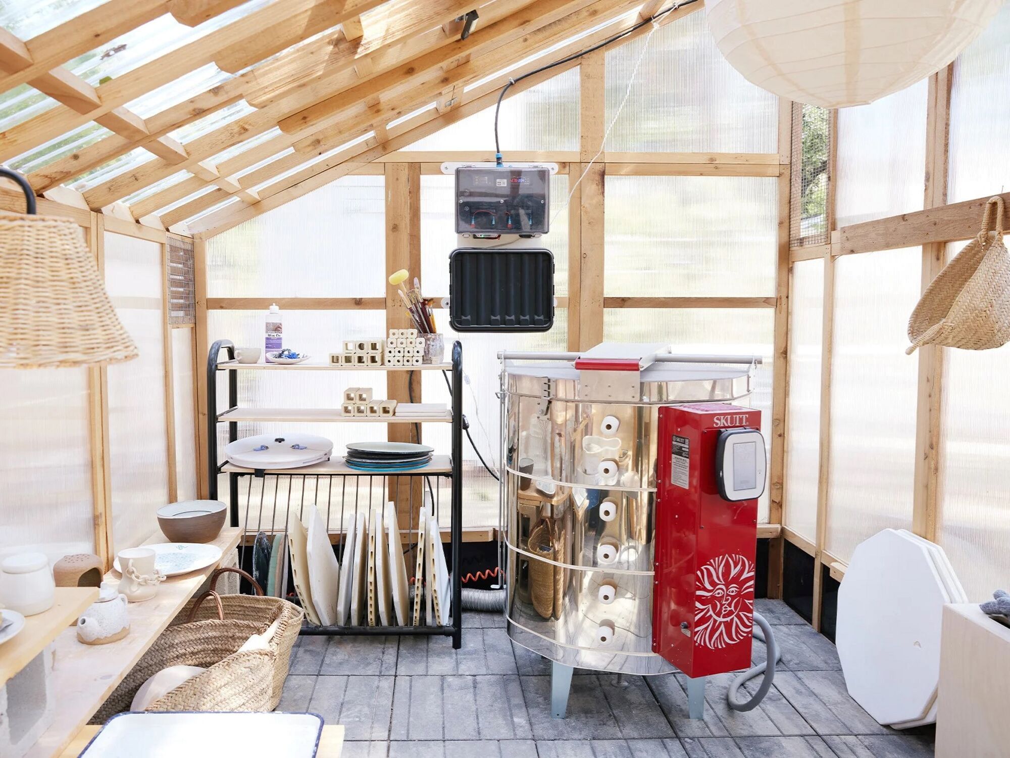 Slant-Roof Greenhouse Pottery Studio