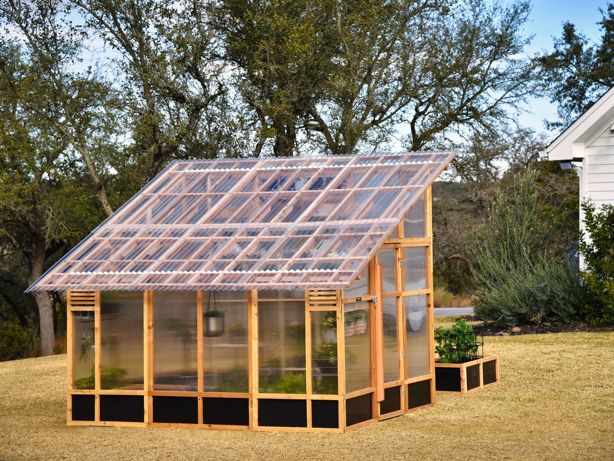 Slant-Roof-Greenhouse-Back-Exterior-View