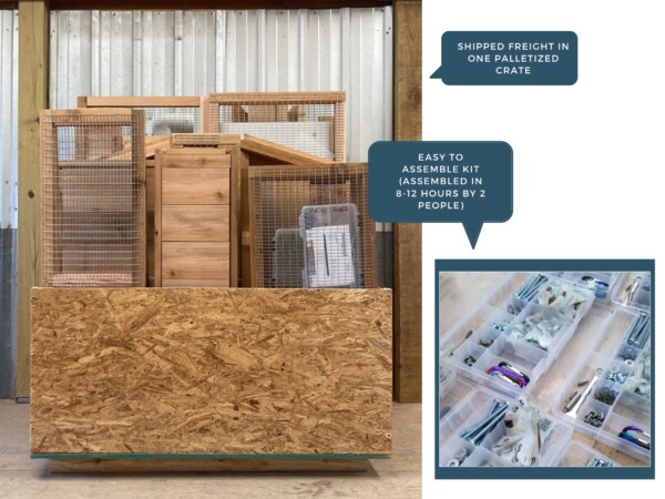 Walk-In Chicken Coop Packaged Crate & Shipping Information