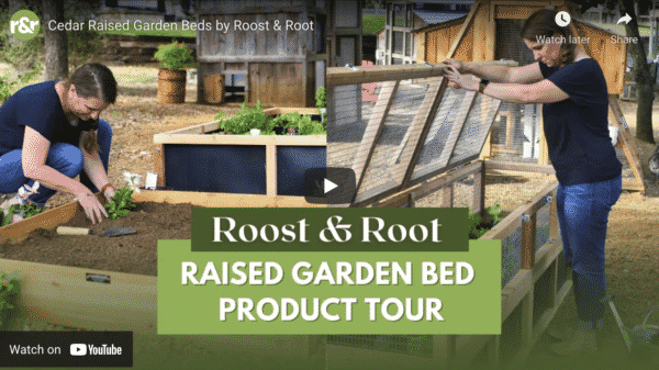 Roost and Root Cedar, Food Grade Safe Raised Garden Beds and wildlife covers