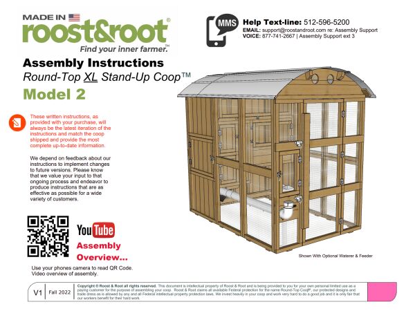 Round-Top Stand-Up XL Coop Assembly