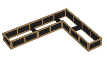 Raised Garden Beds for Slant-Roof Greenhouse