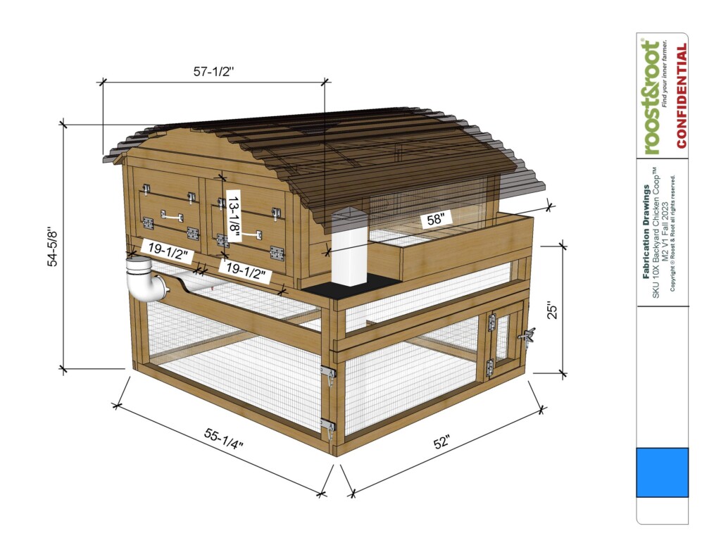 Backyard Chicken Coop Model 2 Measurements Backyard Chicken Coop Model 2 Measurements