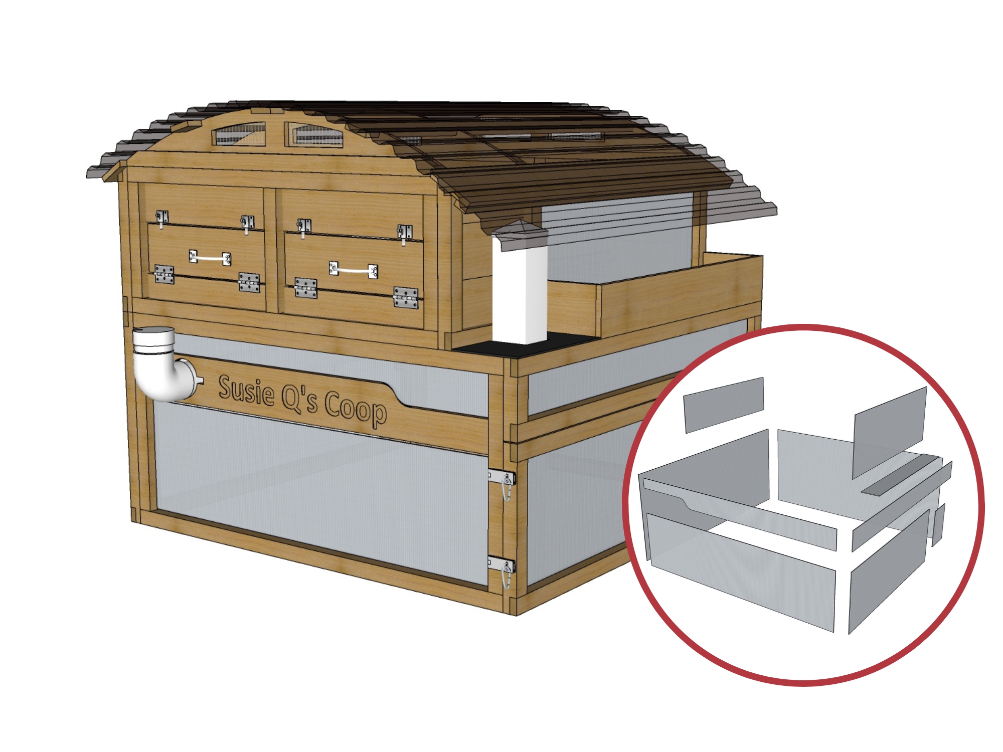 Storm Panels for Backyard Chicken Coop M2