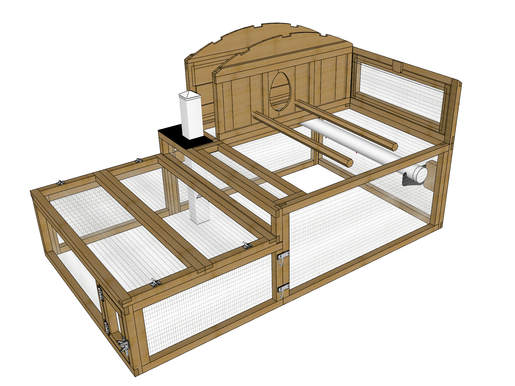 CAD Photo of The All New Backyard XL Chicken Coop Model 2