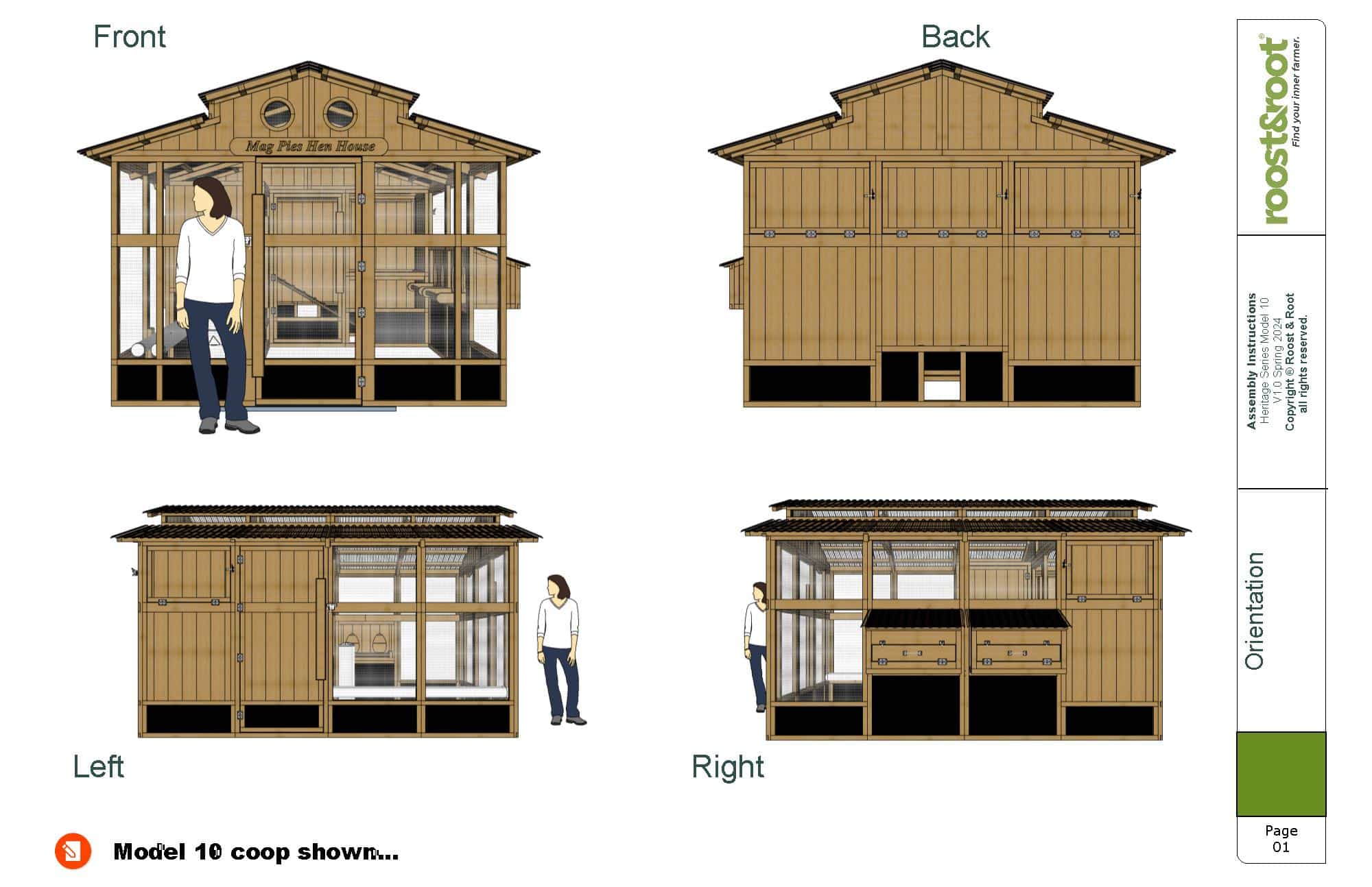 dimensions of the heritage chicken coop