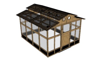 Large Cedar Greenhouse - Heritage Cedar Greenhouse Model 120