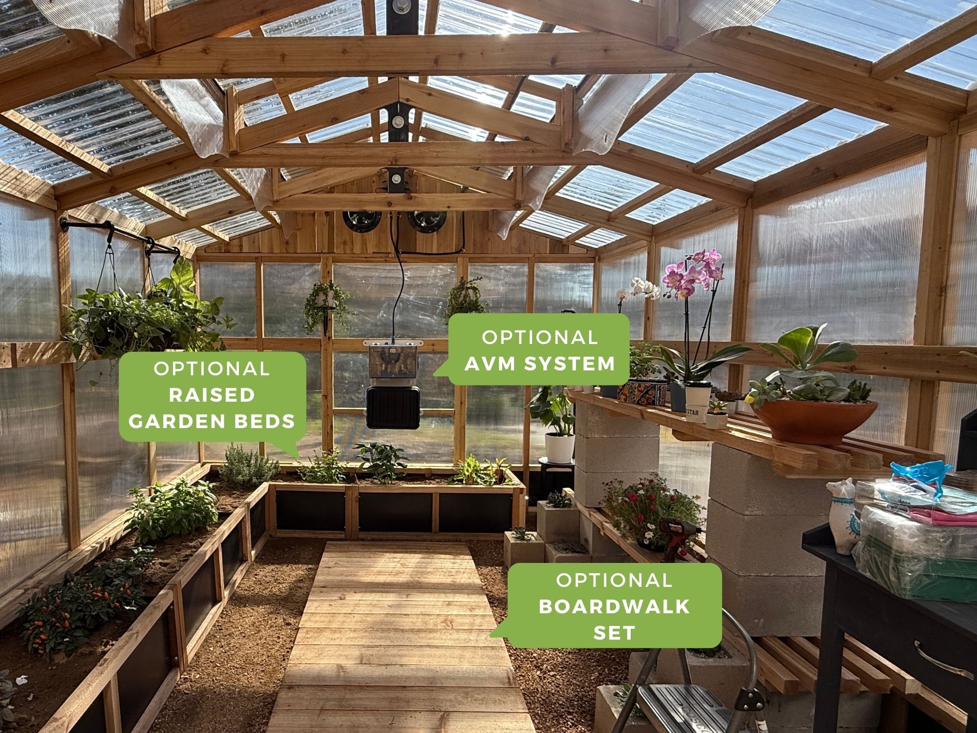 Optional Accessories - Heritage Greenhouse Model 90